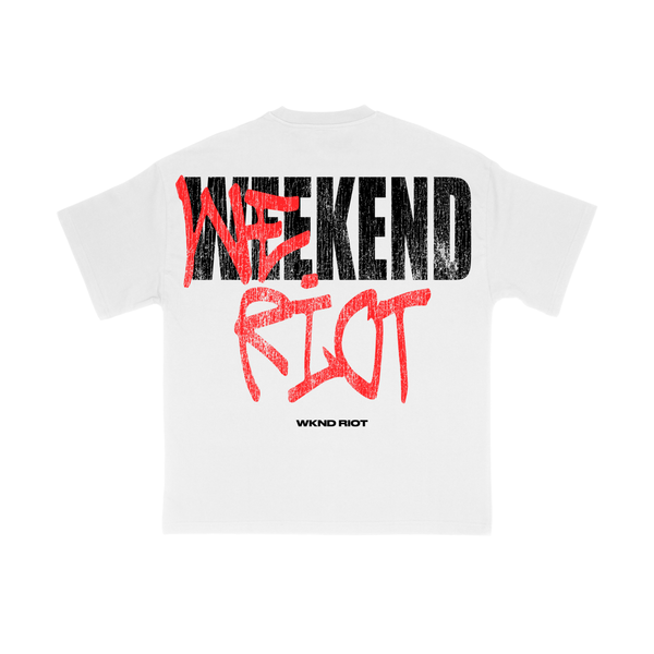 Wknd Riot (White "Wknd Skull" Crewneck T-Shirt)