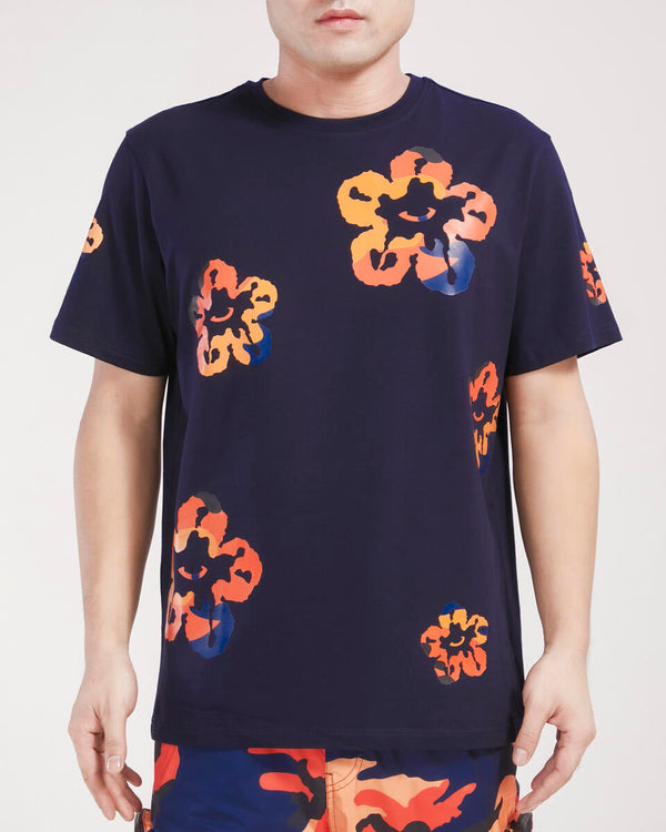 Roku Studio (Navy Orange Camo Tear Drip T-Shirt)