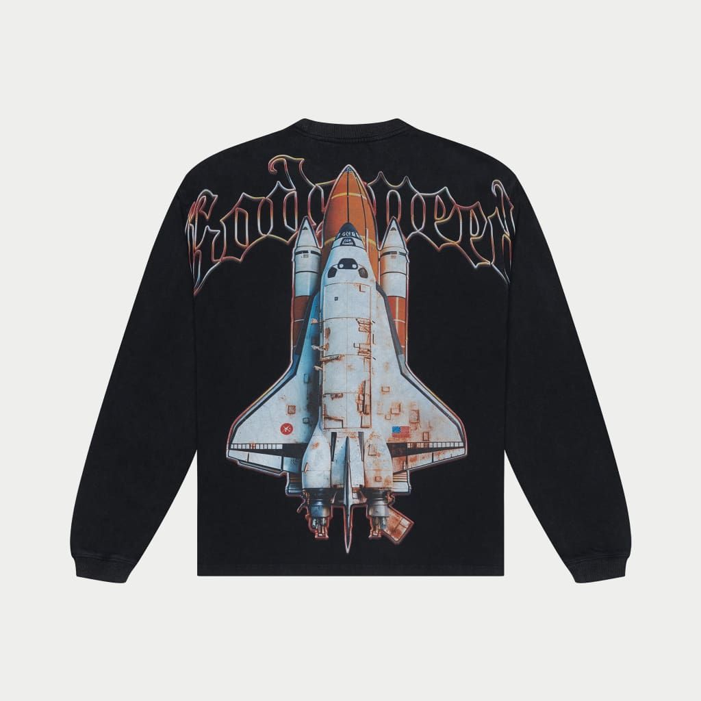 Godspeed Black Wash 'Lift Off' Long Sleeve T-Shirt – VIP Clothing