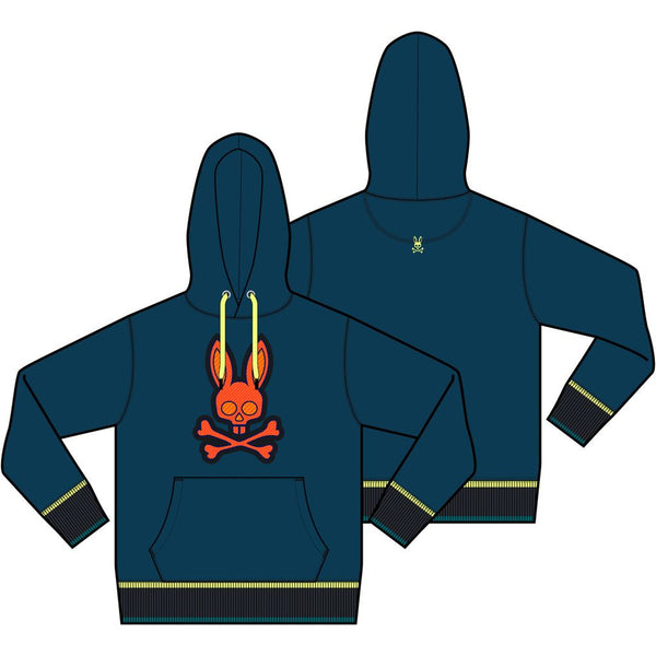 Psycho bunny (Men’s midnight ocean corby twill logo hoodie)
