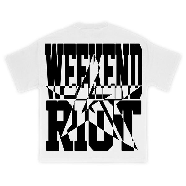 Wknd Riot (White "Riot cat" T-Shirt)