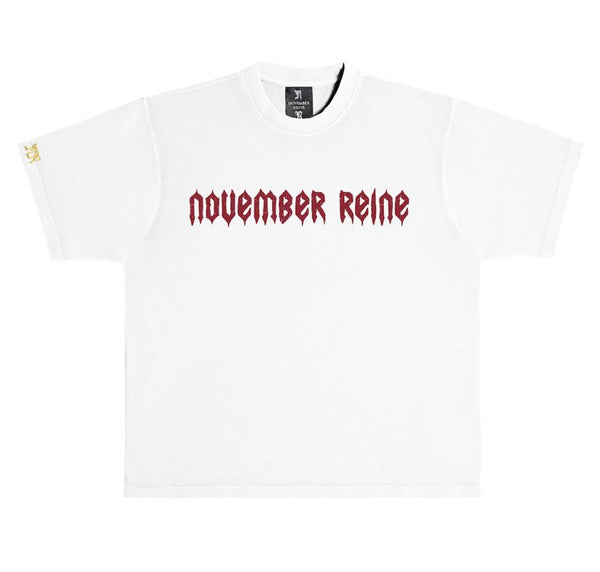 November Reine (White/Cardinal Red "Tracery" T-Shirt)