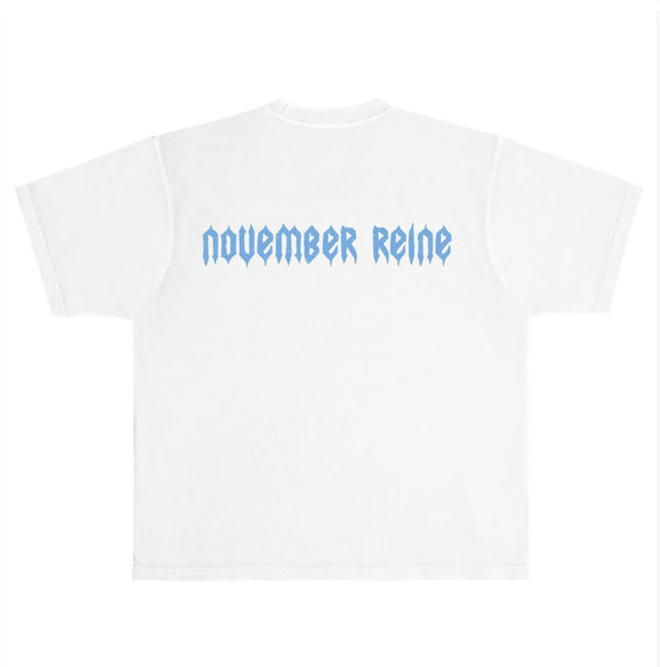 November Reine (White/Baby Blue "Tracery" T-Shirt)