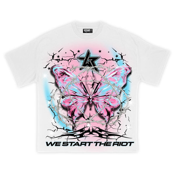 Wknd Riot (White “butterfly chaos T-shirt)