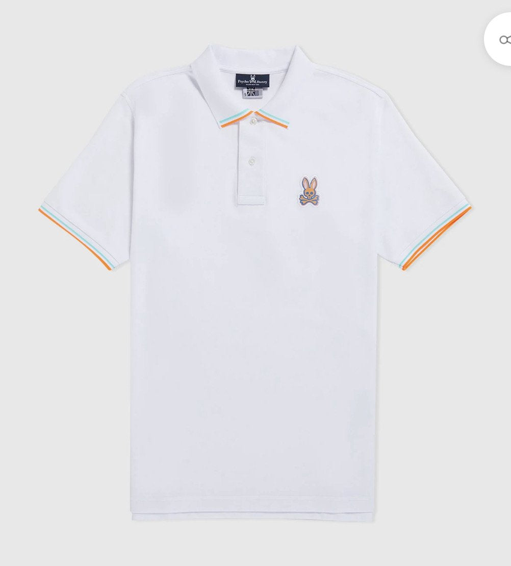 Psycho Bunny Men's Big Tall Noah Polo – White – VIP Clothing Stores