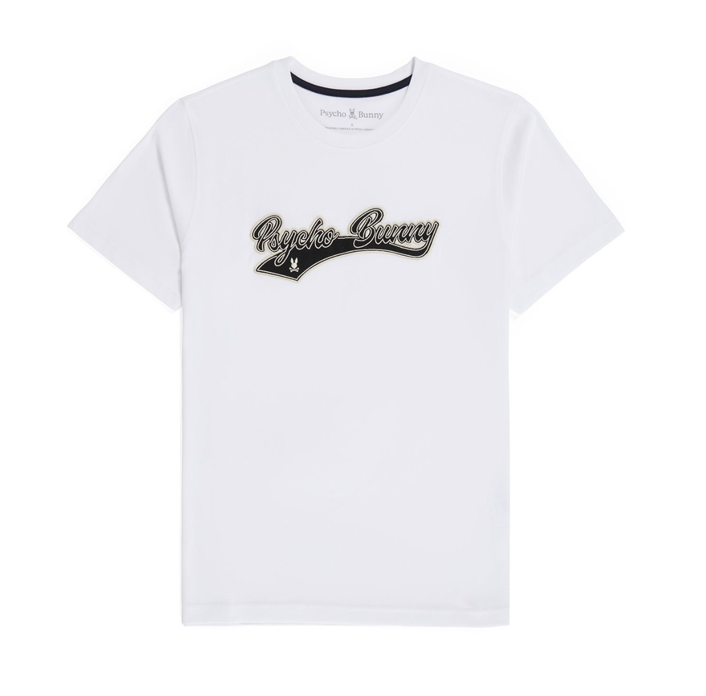 Psycho bunny (Men's white shiloh twill embroidered graphic t-shirt)