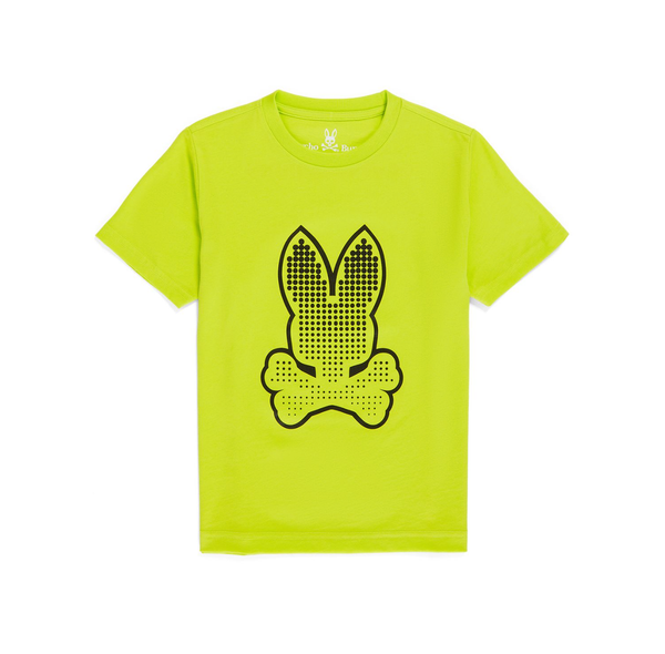 Psycho bunny (kids lime granita strype graphic t-shirt)
