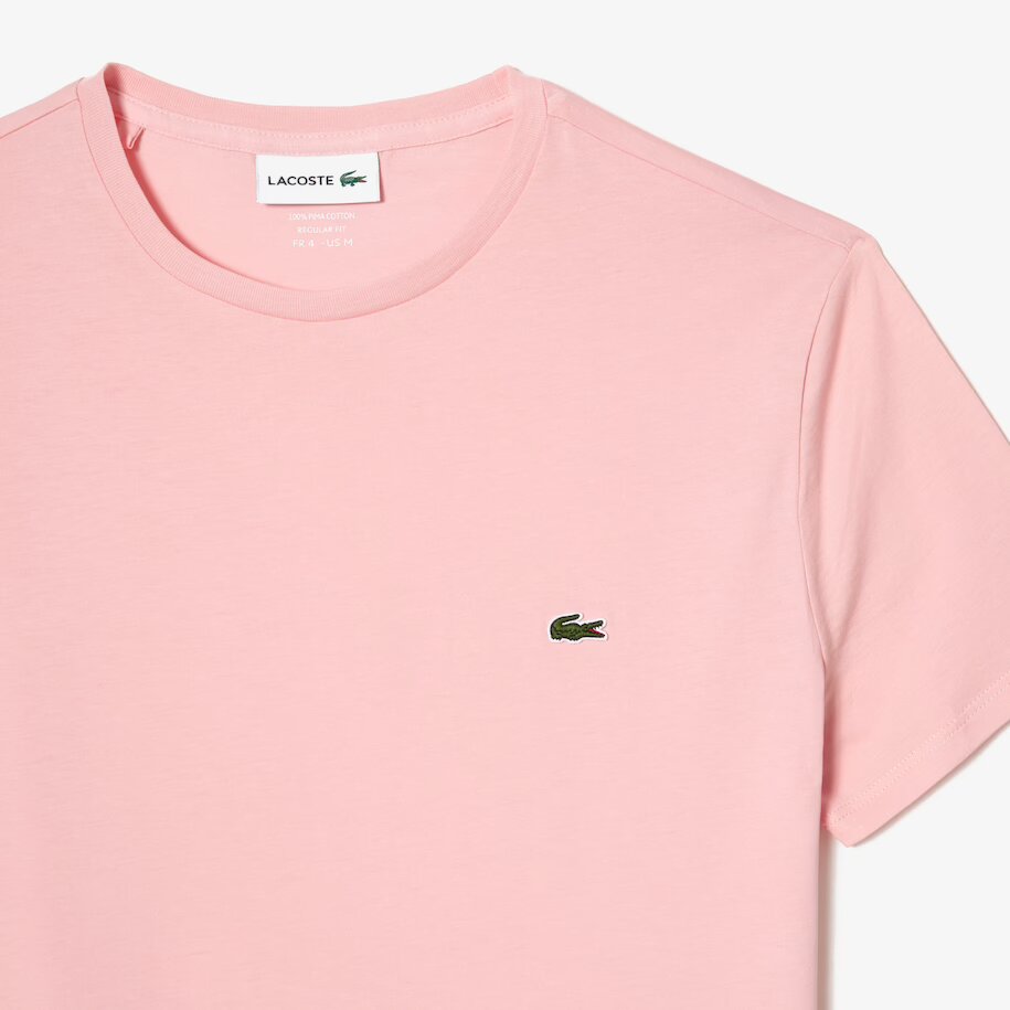 Lacoste (Men's Crew Neck Pima Pink T-Shirt) – Vip Clothing Stores