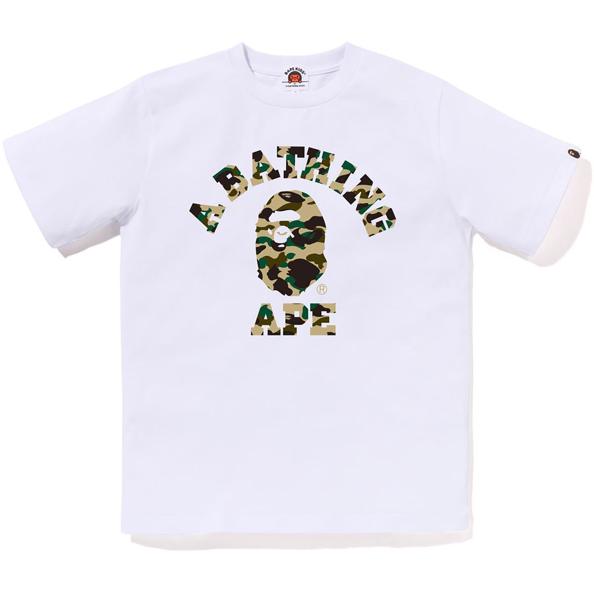 Mens Tshirt Bape T Shirt Green T-shirts A BATHING APE Abc Camo