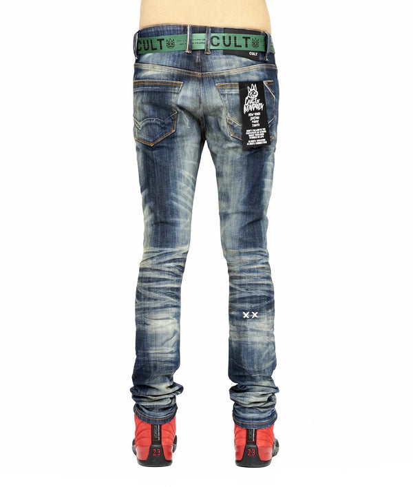 Cult of individuality (Blue Forest super skinny belted jean)