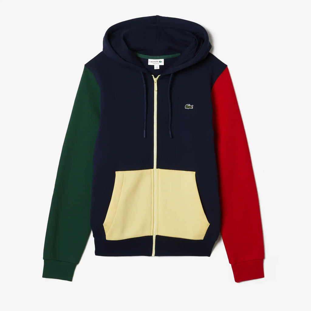 Lacoste Men s classic fit colorblock zip up hoodie Vip Clothing Stores