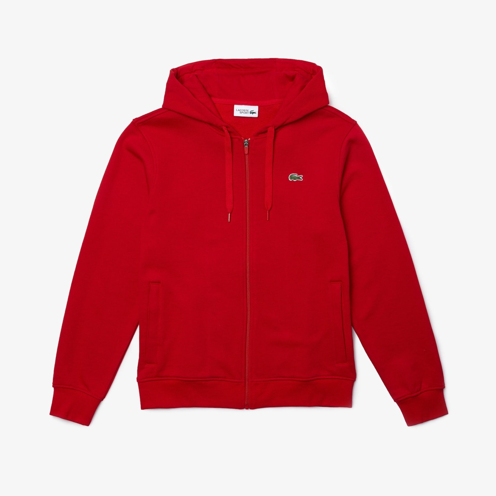 Lacoste (Men's red sport fleece zip hoodie) – VIP Clothing Stores