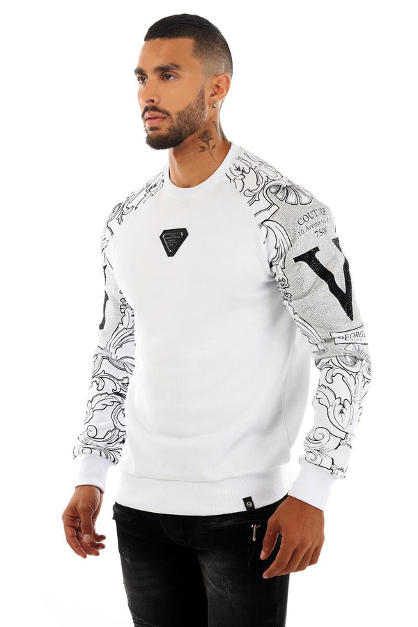 Avenue George (white/sliver GV sweater)