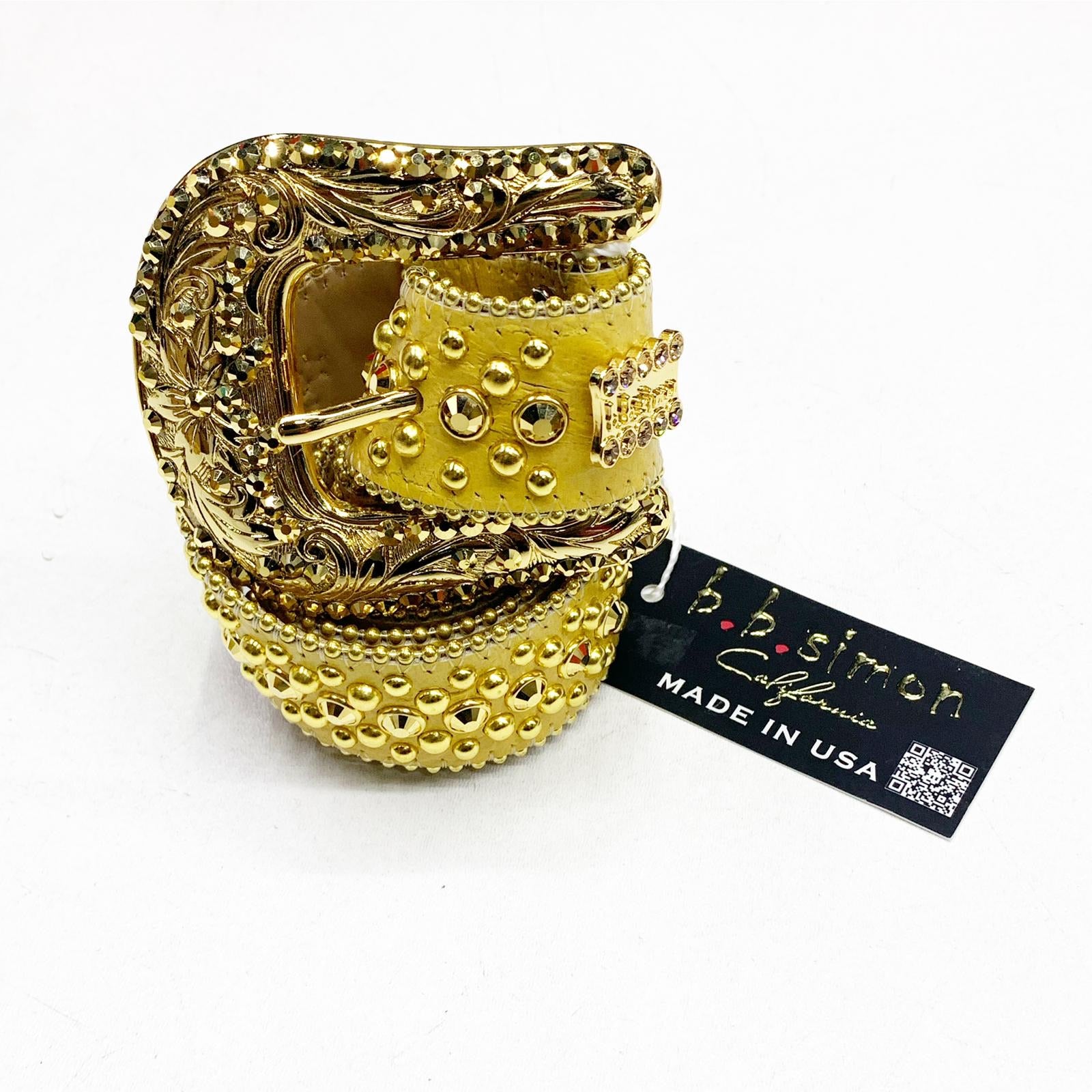 Simon (gold/Gold crystal belt) – VIP Clothing Stores