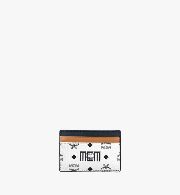 Mcm (white/cognac Card Case in Visetos Mix)