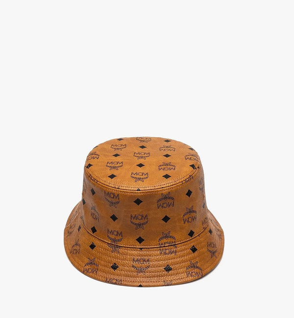 Mcm (cognac Bucket Hat in Visetos)