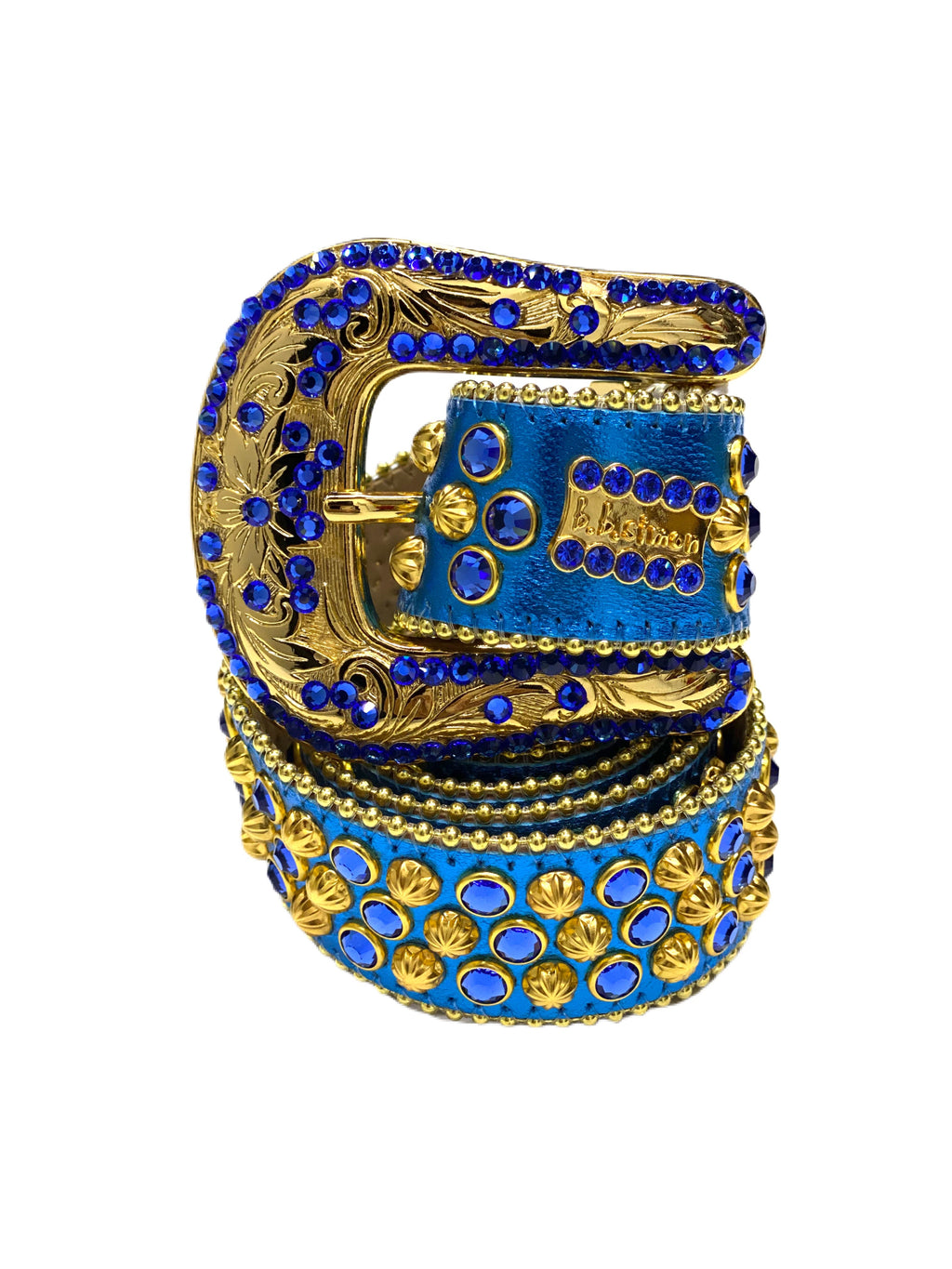 B.b Simon (royal blue/gold crystal belt) – Vip Clothing Stores