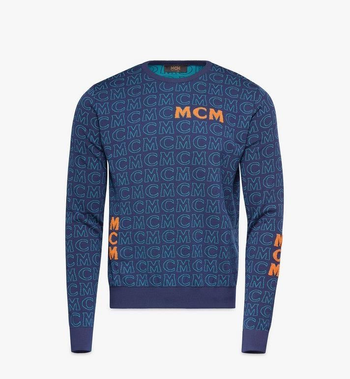MCM Allover Logo Sweatshirt in Orange for Men