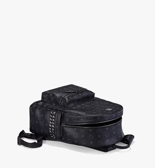 Mcm (black big stark side studs backpack in visetos)
