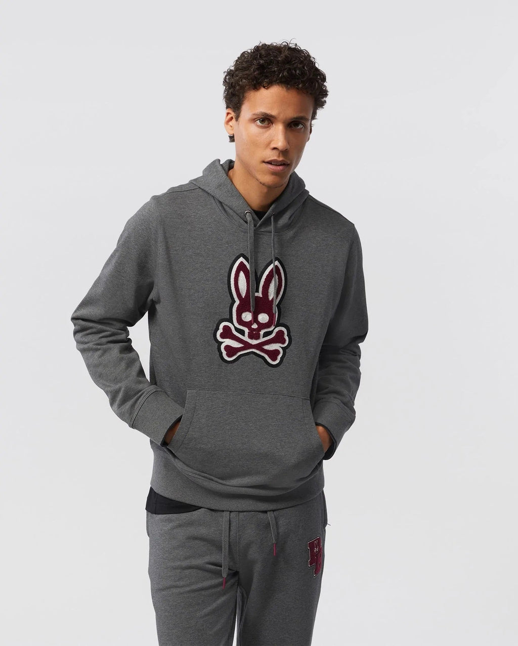 Psycho bunny (heather storm mens patchin hoodie)