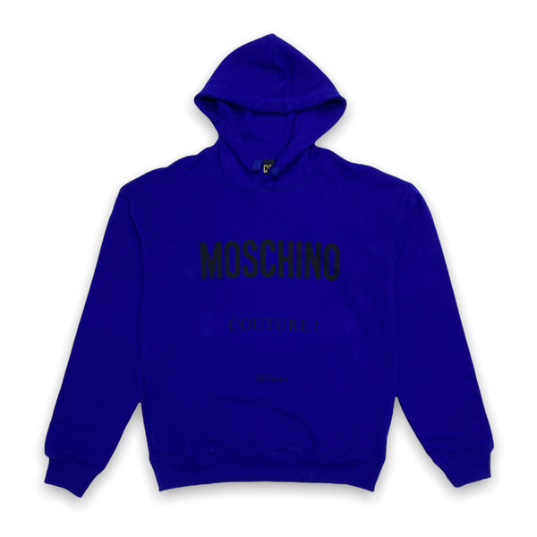 Moschino (royal blue cotton sweatshirt Moschino couture hoodie)