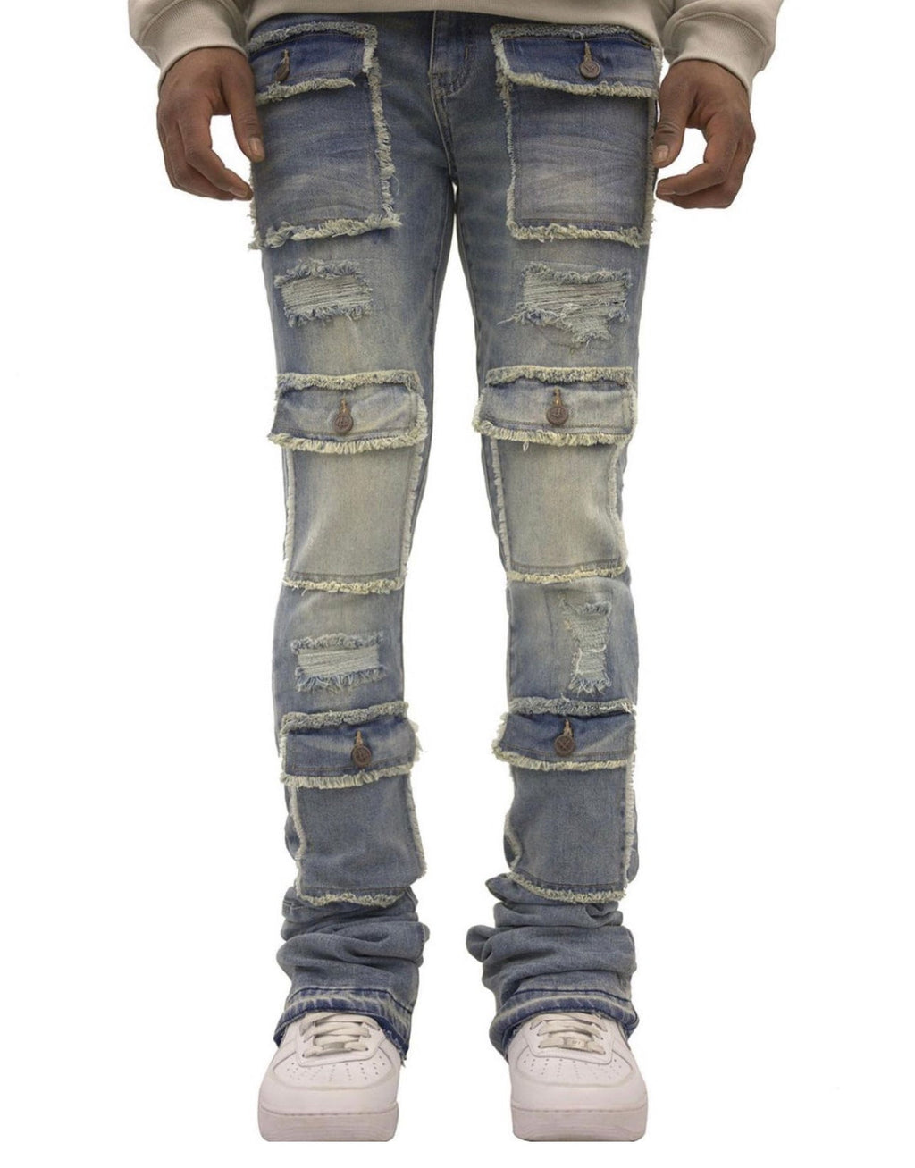 Doctrine denim (indigo wash skinny stacked jean)