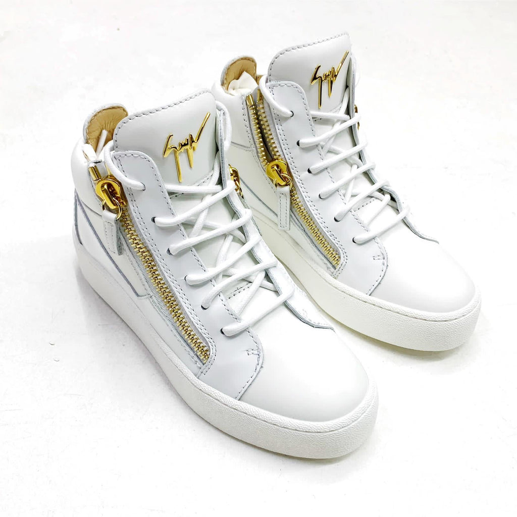 Giuseppe Zanotti - Python-embossed Leather Mid-top Sneaker Kriss