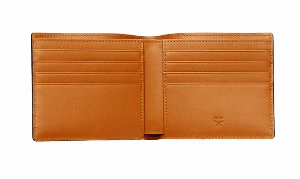 MCM Heritage Money Clip Wallet in Orange for Men