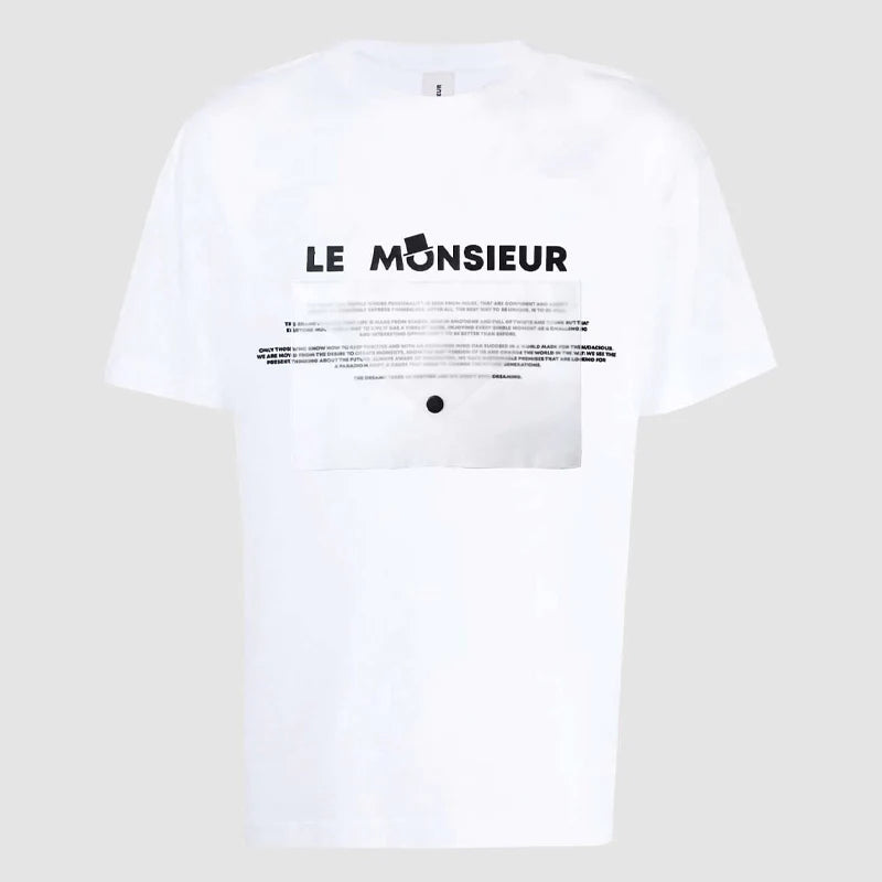 Le Monsieur (White Letter T-Shirt) – VIP Clothing Stores