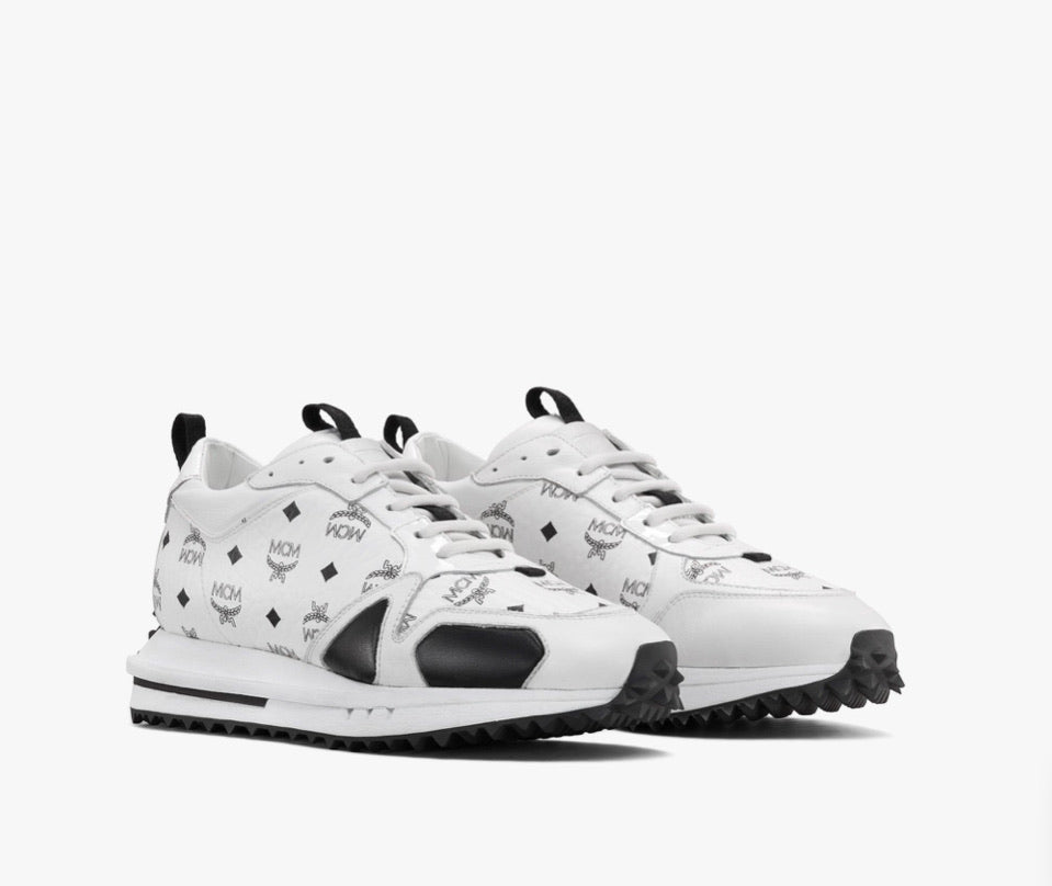MCM (Women's Mach White 76 Sneakers in Visetos) – VIP Clothing Stores