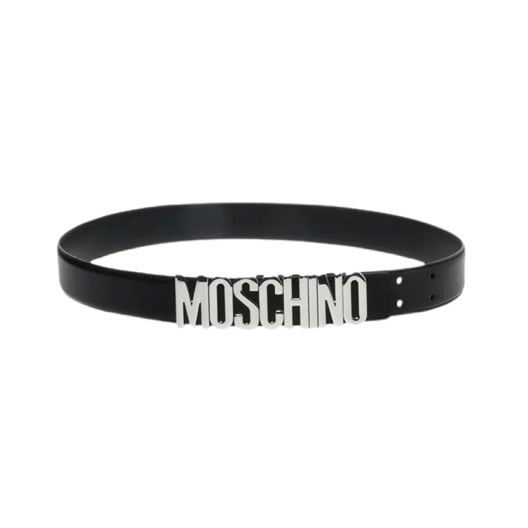 Moschino (black /sliver belt leather logo) – VIP Clothing Stores display picture 1