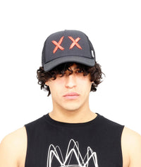 Cult of Individuality XX Logo Trucker Hat - Black/Red