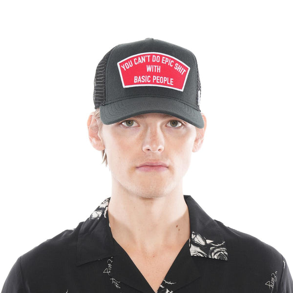 Cult Of Individuality Epic Mesh Back Trucker Hat Black / Red