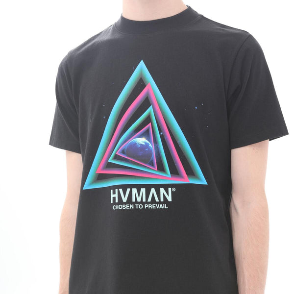 hvman (black novelty warp spread t-shirt)