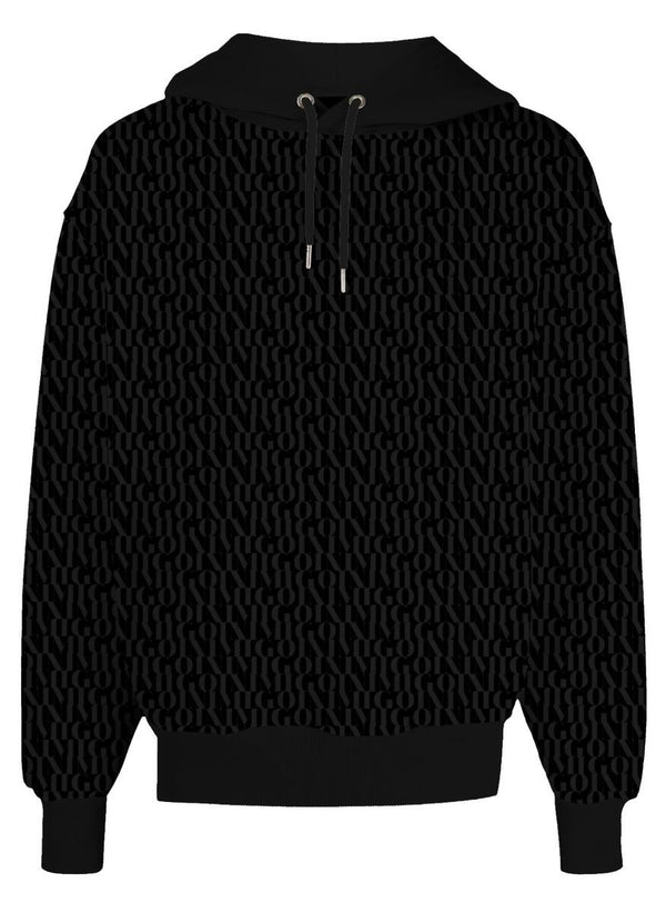 inimigo (dark black monogram jacquard hoodie)