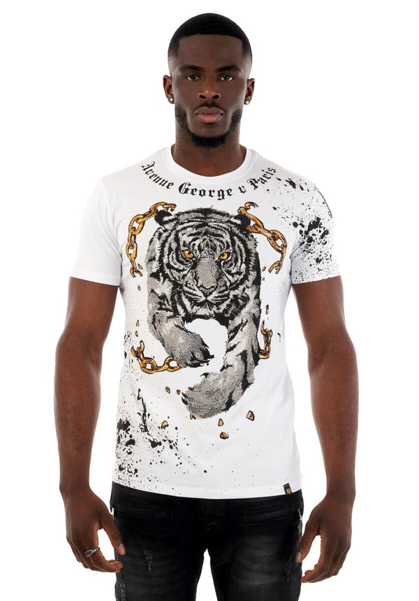 Avenue George (White/Silver "Tiger" T-Shirt)