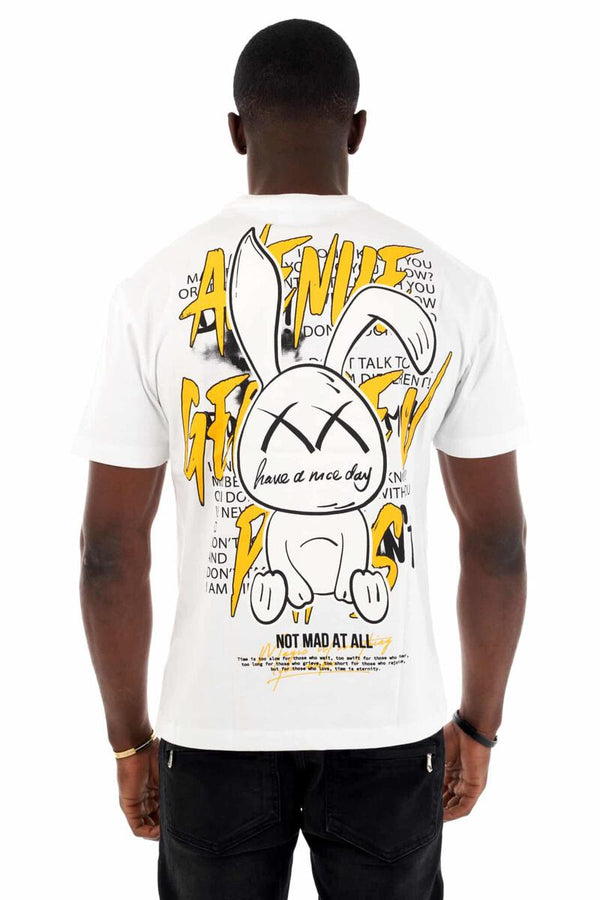 Avenue George (White/Yellow "Not mad at all" T-Shirt)