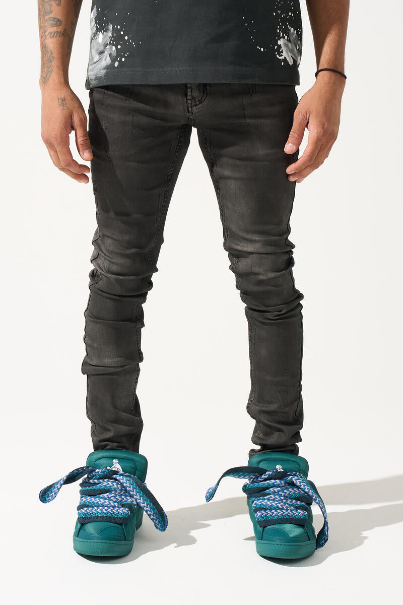 Serenede STEAM Jeans Grey Wax-Coated