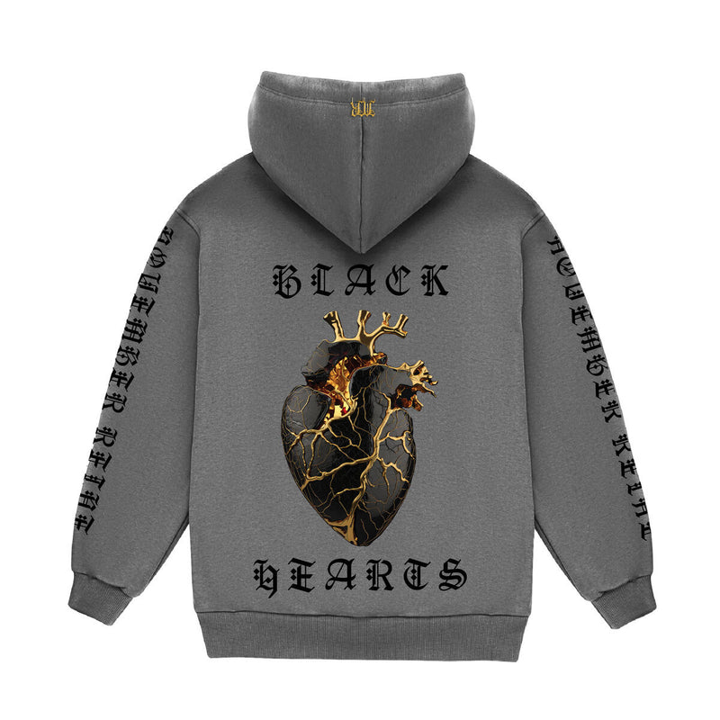November reine (pigment dye "black heart luxury heavyweight hoodie)