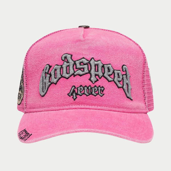 Godspeed GS Forever Trucker Hat Fuchsia Washed Pink