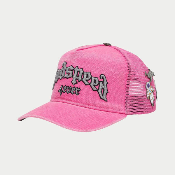 Godspeed GS Forever Trucker Hat Fuchsia Washed Pink