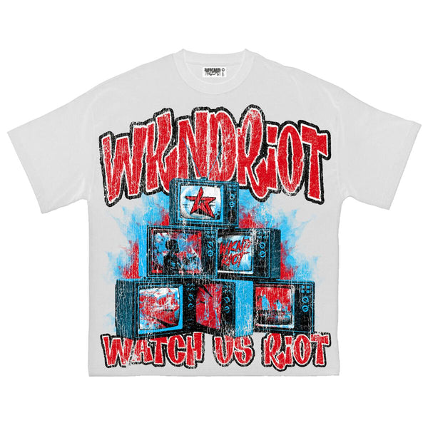 Wknd Riot (White "Watch Us Riot" T-Shirt)