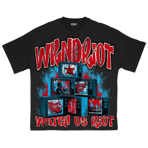 Wknd Riot (Black "Watch Us Riot" T-Shirt)