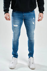 Solutus premium stretch rip jeans indigo blue