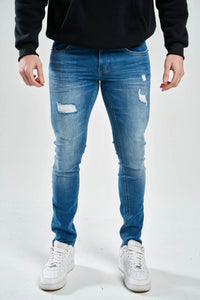 Solutus premium stretch rip jeans indigo blue