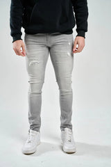 Solutus premium stretch rip jeans Grey