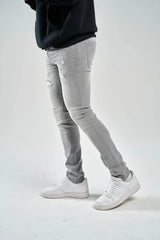 Solutus premium stretch rip jeans Grey