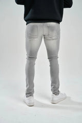 Solutus premium stretch rip jeans Grey
