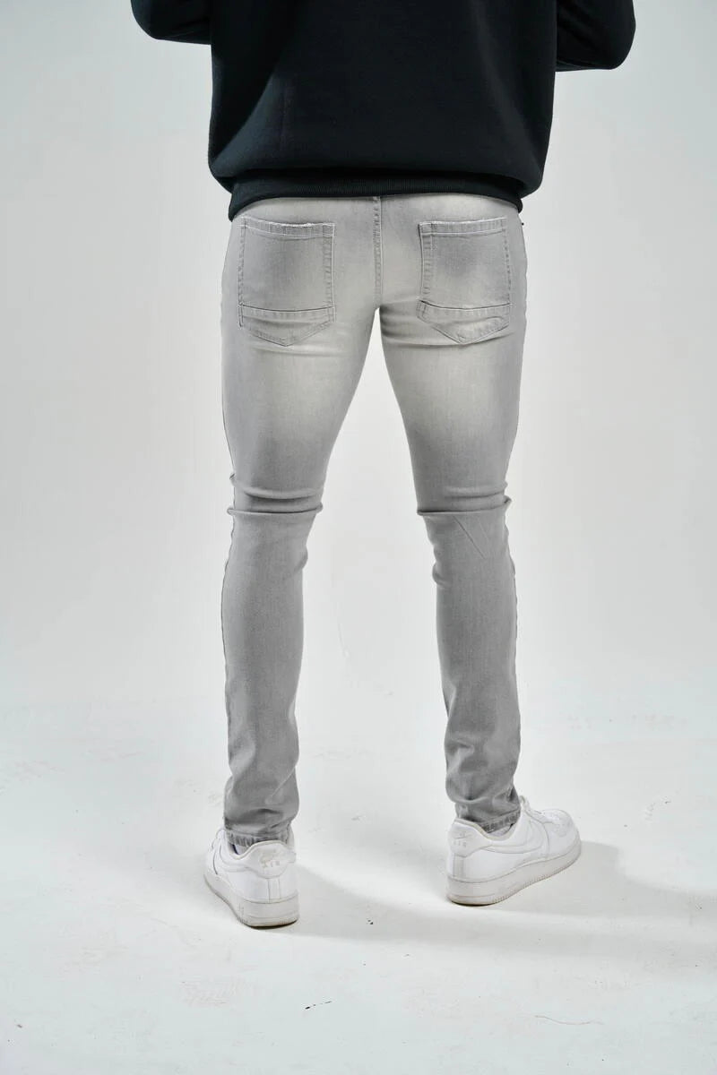 Solutus premium stretch rip jeans Grey