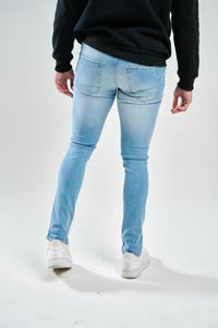 Solutus premium stretch rip jeans Light blue
